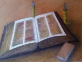 Eseguito a fusaggine e pastelli, su foglio Fabriano formato A3. Disponibile per la vendita. Possibile richiederlo anche a olio, su tela o cartone telato di qualunque dimensione.