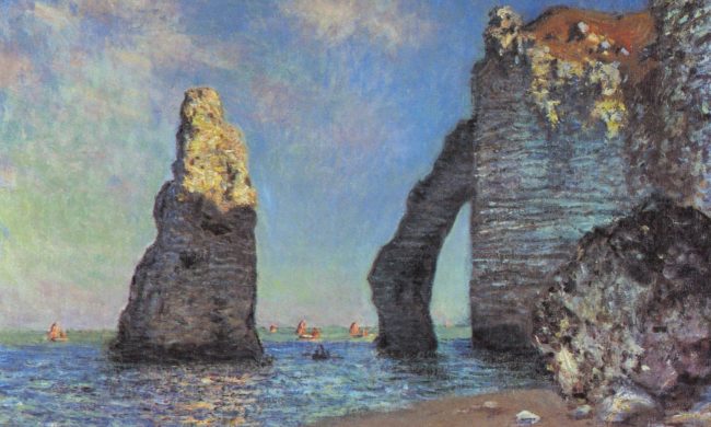 The rocky cliffs of Étretat by Monet arte artista mediajob.eu