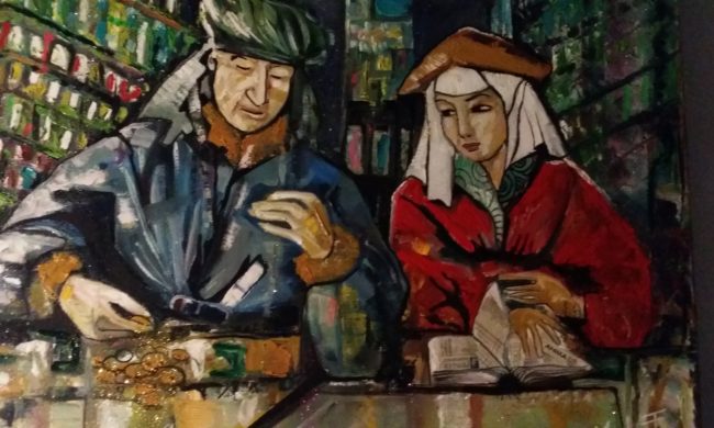 Uomo e donna. Dipinto olio su tela. Vendita quadri.