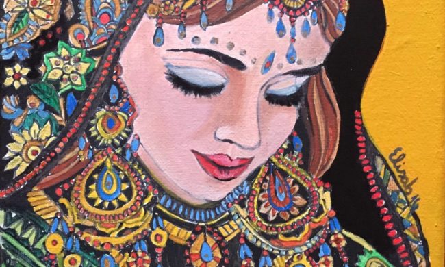 Dipinto Mandala della fortuna. Acrilico su tela. Artista Elisabetta Basile
