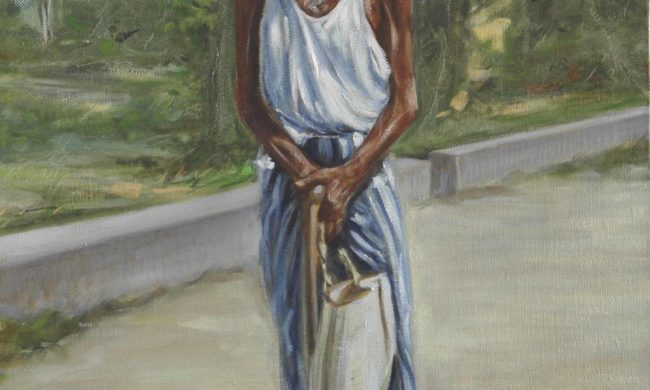 Guru di Ceylon. Dipinto artista Nanda Rago