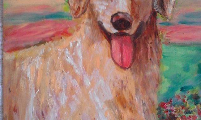 Cane. Dipinto quadro olio su tela. Artista Pinamaria Polcari.