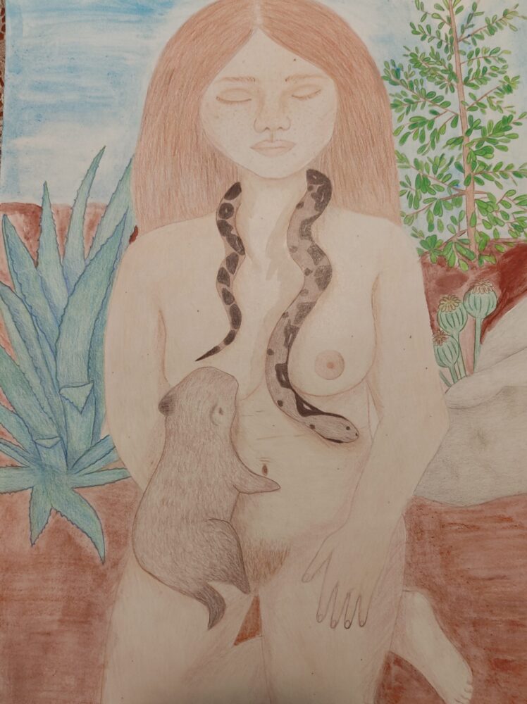 Donna nuda dipinto